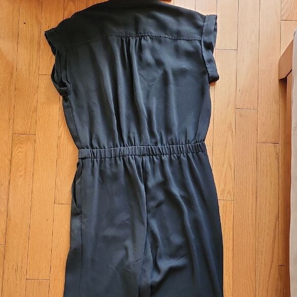 J. Crew Elegant Black Button-Front Jumpsuit- Women's Size Small - Picture 5 of 5